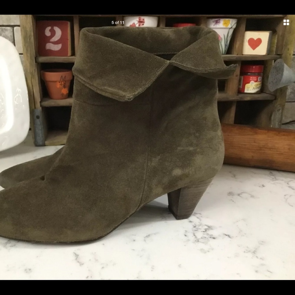FREE PEOPLE Adella Suede Heeled Booties US 8.5 - Picture 5 of 8